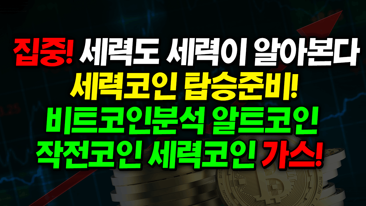 집중!! 세력도 세력이 알아본다 세력코인 탑승준비