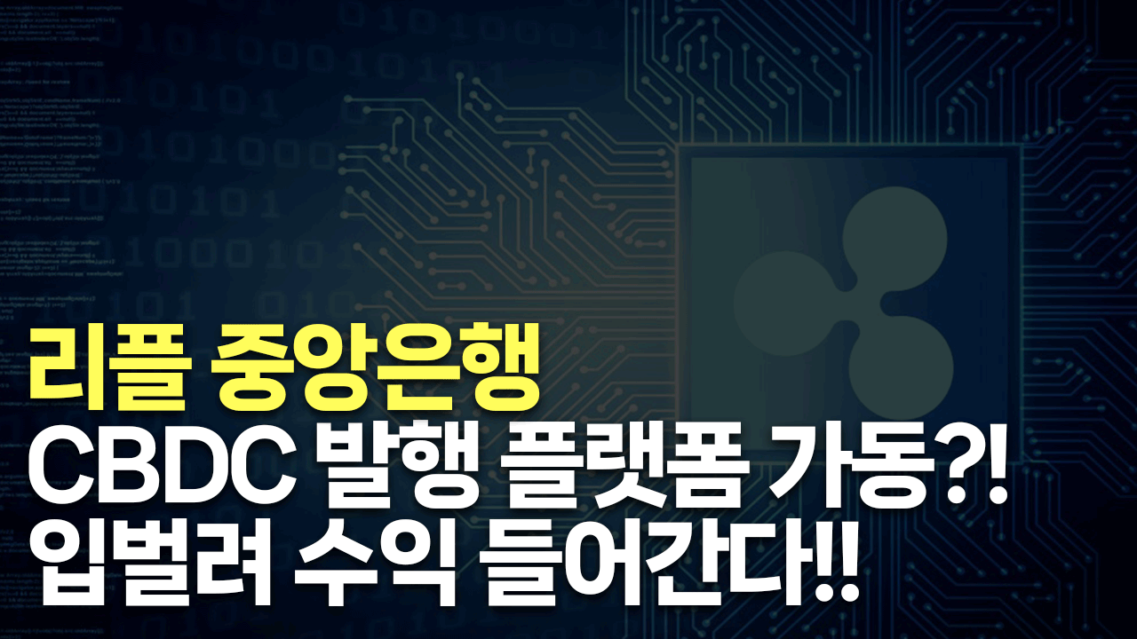[리플코인전망] 리플 중앙은행 CBDC 발행 플랫